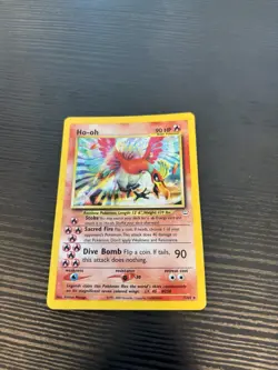 2001 Pokemon HO-OH #7/64 Neo Revelation Unlimited Holo Rare ENG + Promo 52 - Image 2