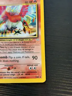 2001 Pokemon HO-OH #7/64 Neo Revelation Unlimited Holo Rare ENG + Promo 52 - Image 4