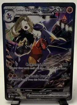 Pokemon TCG Cynthia's Garchomp SIR EX 232/182 Destined Rivals - Image 1