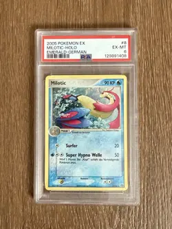 2005 Pokemon MILOTIC HOLO 8/106 Ex Emerald Deutsch PSA 6 Exc - Mint Low Pop DE - Image 1