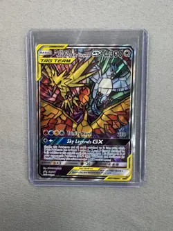 2019 Pokemon Moltres Zapdos Articuno GX SM210 Stained Glass Promo MINT - Image 1