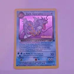 Pokemon TCG Dark Gyarados 8/82 Team Rocket Prerelease Holo Rare MP - Image 1