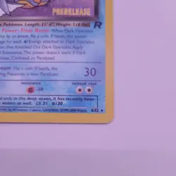 Pokemon TCG Dark Gyarados 8/82 Team Rocket Prerelease Holo Rare MP - Image 5