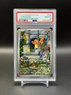 Pokemon Charmander 044 Obsidian Flames ETB Promo PSA 10 GEM - Image 1