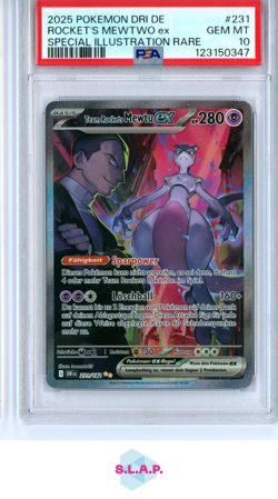 ROCKET'S MEWTWO EX SPEC ILL RARE POKEMON GER DESTINED RIVALS 2025 231 PSA 10 - Image 1