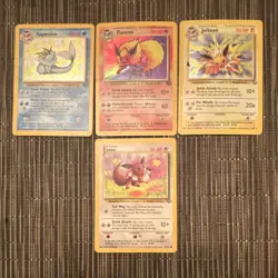 Pokemon Jungle Holo Vaporeon Holo Flareon Holo Jolteon Eevee Lot Wizards 1999 - Image 1