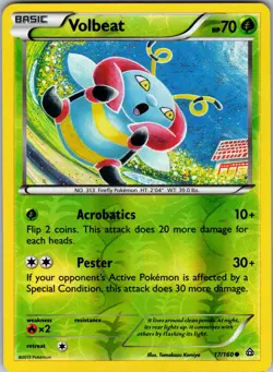 Volbeat 17/160 XY - Primal Clash Pokemon TCG LP - Image 1