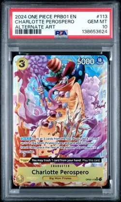 2024 One Piece Premium Booster Charlotte Perospero Alternate Art OP03-113 - Image 1