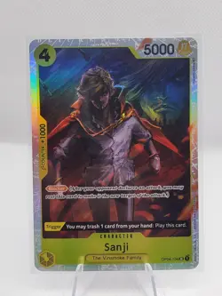 Sanji OP04-104 Super Rare Holo Kingdoms of Intrigue One Piece TCG English - Image 1
