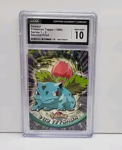 CGC 10 💎 Ivysaur #2 Topps Series 1 2nd Print 1999 Pokemon Card Graded Gem Mint - Image 1