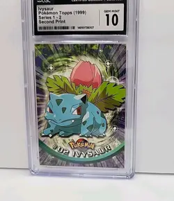 CGC 10 💎 Ivysaur #2 Topps Series 1 2nd Print 1999 Pokemon Card Graded Gem Mint - Image 3