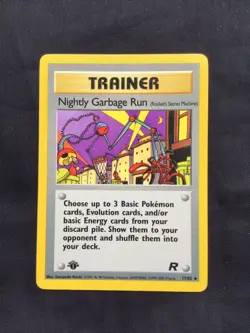 Pokemon Cards: Team Rocket 1st Edition Uncommon: Nightly Garbage Run 77/82 - Image 1