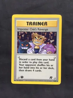 Pokemon Cards: Team Rocket 1st Edition Uncommon: Imposter Oak's Revenge 76/82 - Image 1