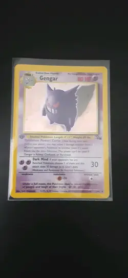 Pokemon TCG Gengar Fossil Holo Card 5/62 Rare 1st Edition - Image 3