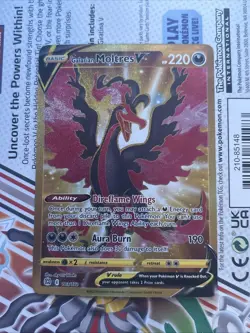 Pokemon Galarian Moltres v TCG Brilliant Stars Holo Card 183/172 Secret Rare - Image 1