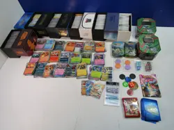3400 POKEMON trading card job lot bundle set PIKACHU TGC tin box SHINY HOLO - Image 1