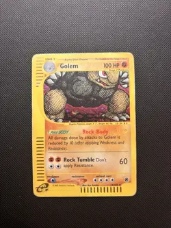 Golem 14/165 Expedition Holo Rare Pokemon Card WOTC English – LP/Played Vintage - Image 2