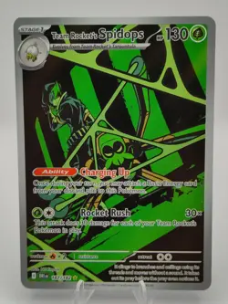 Pokemon TCG Team Rockets Spidops Illustration Rare Card 187/182 Destined Rivals - Image 1