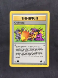 Pokemon Cards: Team Rocket 1st Edition Uncommon: Challenge! 74/82 - Image 1