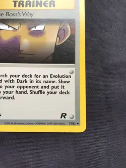 Pokemon Cards: Team Rocket 1st Edition Uncommon: The Boss's Way 73/82 - Image 4