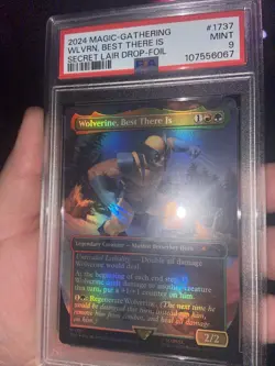 2024 MTG SECRET LAIR DROP FOIL #1737 WOLVERINE, BEST THERE IS PSA 9 - Image 1
