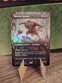 Marrow Gnawer Commander Bloomburrow BLC Foil Extended Art NM / Unplayed - Image 1