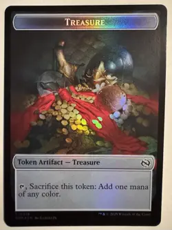 Treasure 16 / Elephant 14 - Token - Foil - TDM - NM - MTG Magic the Gathering - Image 1