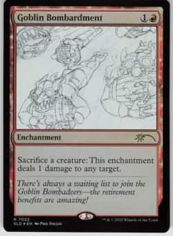 MTG Goblin Bombardment Foil NM Secret Lair Drop Series Magic 7022 - Image 1