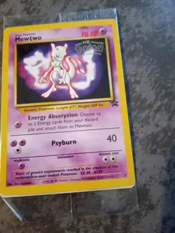 Pokemon Mewtwo Rare 1999 Film Black Star Promo Card - - Image 1