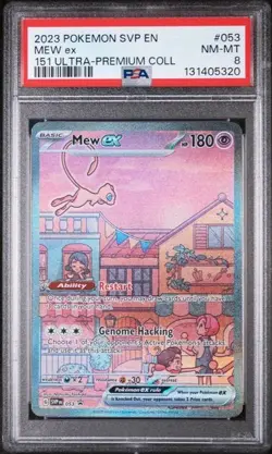 2023 POKEMON SVP 151 ULTRA-PREMIUM COLLECTION #053 MEW EX PSA 8 - Image 1