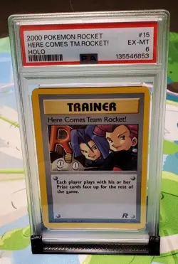 PSA EX-MT 6 Here Comes Team Rocket! Holo Pokemon 15/82 Team Rocket - Image 2