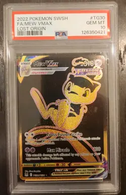 Pokemon 2022 Sword & Shield Lost Origin TG30 FA/MEW VMAX PSA 10 - Image 1
