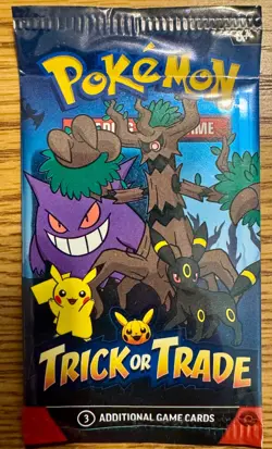Pokemon Trick Or Trade 2024 Halloween 3 Card Booster Pack New Sealed - Image 1