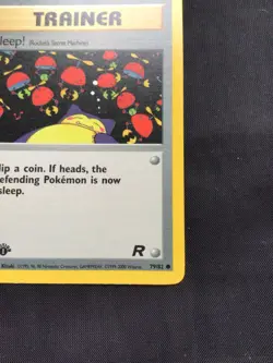 Pokemon Cards: Team Rocket 1st Edition Common: Sleep! 79/82 - Image 4