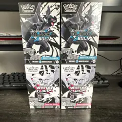 Pokemon Scarlet & Violet Black Bolt & White Flare Booster Bundle (4 Boxes) - Image 1