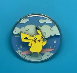 Pokemon Celebrations 25th Anniversary Flying & Surfing Pikachu Enamel Pin - Image 2
