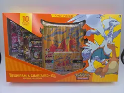 Sealed Pokemon TCG: Reshiram & Charizard GX Tag Team Collection W/ Evolving DK - Image 1