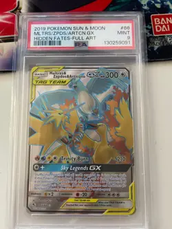 Pokemon 2019 Moltres & Zapdos & Articuno GX 66/68 Full Art Hidden Fates PSA 9 - Image 1