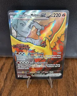 Pokemon Team Rocket's Moltres ex Destined Rivals 208/182 Stamped Holo - Image 3