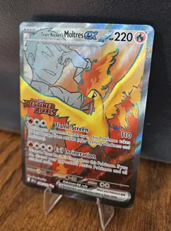 Pokemon Team Rocket's Moltres ex Destined Rivals 208/182 Stamped Holo - Image 5