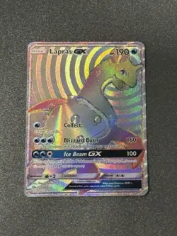Pokemon TCG Lapras GX Holo Secret Rare Card Sun & Moon Base Set 151/149 - Image 1