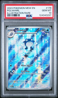 2023 Pokemon Mew EN-151 Poliwhirl Illustration Rare 176/165 - PSA 10 MINT 176 - Image 1