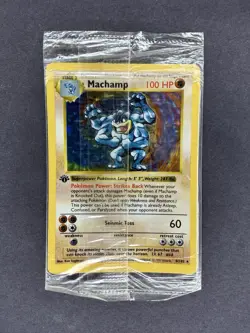 Pokemon Machamp 1st Edition Shadowless Base Set Factory Seals WOTC - Image 1