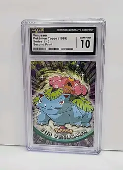 CGC 10 💎 Venusaur #03 Topps 1999 Pokemon TV Black Label Second Print Series 1💎 - Image 1
