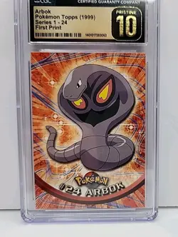 💎CGC 10💎 Arbok 24 Topps Series 1 Blue Label 1st Print Pokemon 1999 Pristine 10 - Image 3