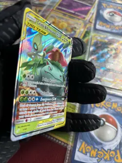 Pokemon Celebi & Venusaur GX TAG TEAM Ultra Rare Holo Team Up 1/181 HP 270 - Image 3