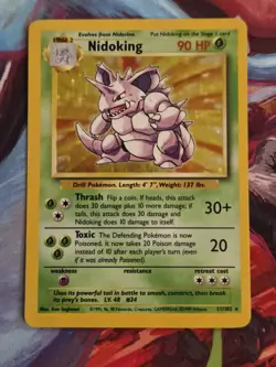 NIDOKING 11/102 UNLIMITED BASE SET POKEMON (VINTAGE - HOLO RARE, LP-) - Image 1