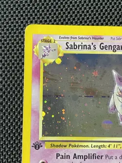 Sabrina's Gengar 14/132 1st Edition Holo Rare Gym Heroes Pokemon TCG MP/LP - Image 2
