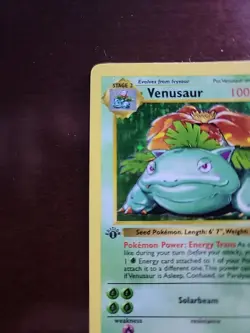 Pokemon TCG 1st Edition Shadowless 1999 - Venusaur Base Set 15/102 Holo Rare - Image 2