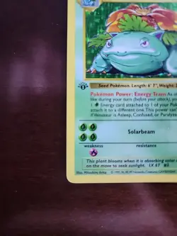 Pokemon TCG 1st Edition Shadowless 1999 - Venusaur Base Set 15/102 Holo Rare - Image 5